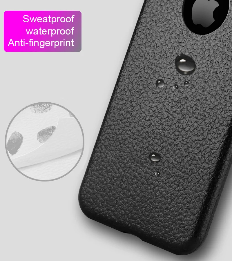 Роскошный кожаный Ударопрочный Мягкий чехол из ТПУ для телефона Apple iPhone 8 7 6 6S Plus X