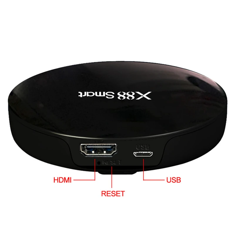 Акция-X88 Smart Tv Box Android 9,0 Rk3328 Четырехъядерный 4 ГБ 32 ГБ ТВ приемник 2,4G Wifi 4K H.265 медиаплеер Micro-Usb Комплект T