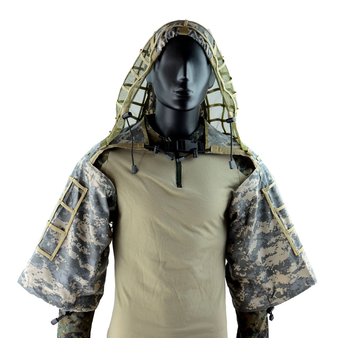 Ghillie Suit Foundation Tactical Ghillie Hood тактическое камуфляжное пальто-свободный размер ACU