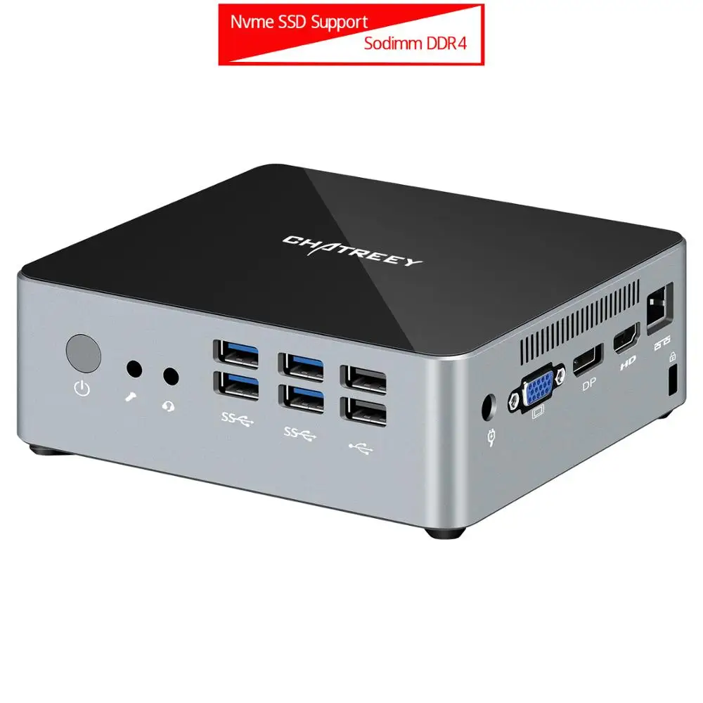 Chatreey kc3 intel core i5 7200u i7 7500u Мини ПК Накопитель SSD с протоколом NVME ddr4 настольный компьютер dp hdmi vga htpc
