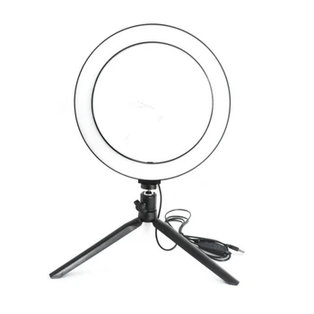 

Photography LED Selfie Ring Light 10Inch/26CM Camera Ring Lamp with Stand Tripods for Live YouTube Fill Light