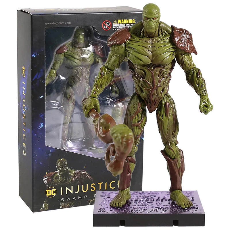 DC Injustice 2 Бэтмен Супермен, Супергерл чудо-женщина Джокер флэш красный капюшон болотная вещь Коллекция Фигурки Модель игрушки - Цвет: Swamp Thing