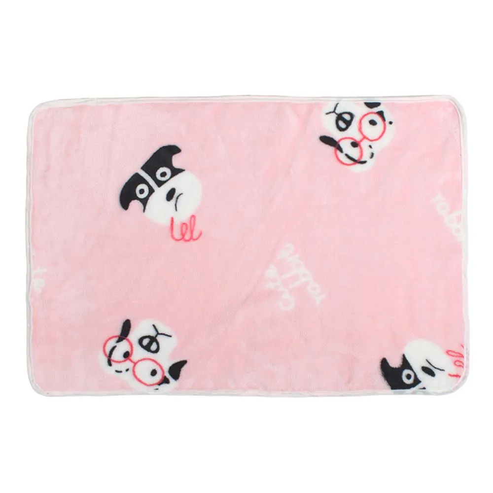 1 шт. мягкое двухстороннее Коралловое бархатное одеяло для собаки питомца зимний