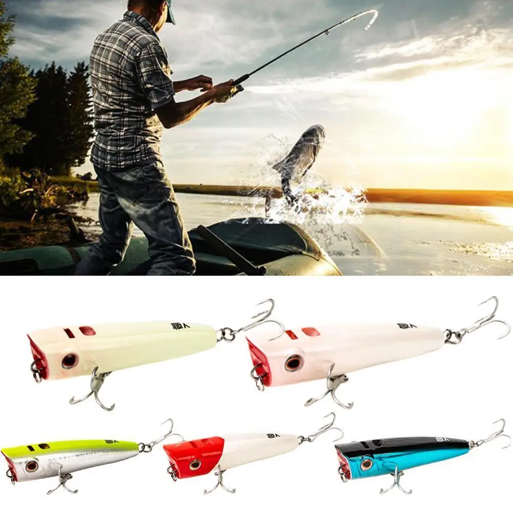  11cm PVC Fishing Lures Popper Lure Hard Baits Wave Fishing Hooks Sea Fish Wobblers bait Swim Climbi