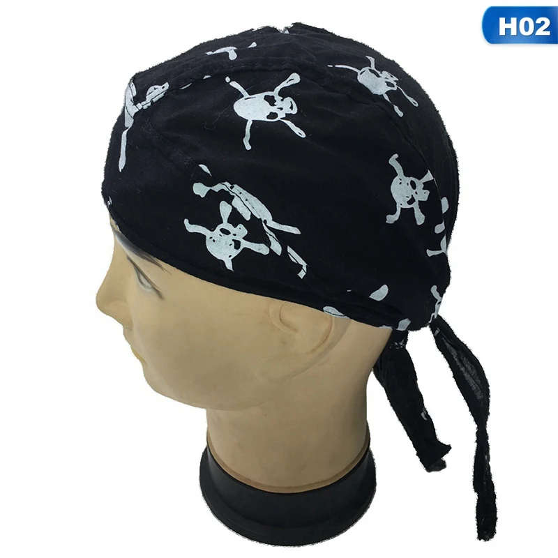 Riding Pirate Hat Head Polyester Head Riding Sports Colorful Headwear Accessories Riding Breathable Sweat Pirate Hat - Цвет: 02