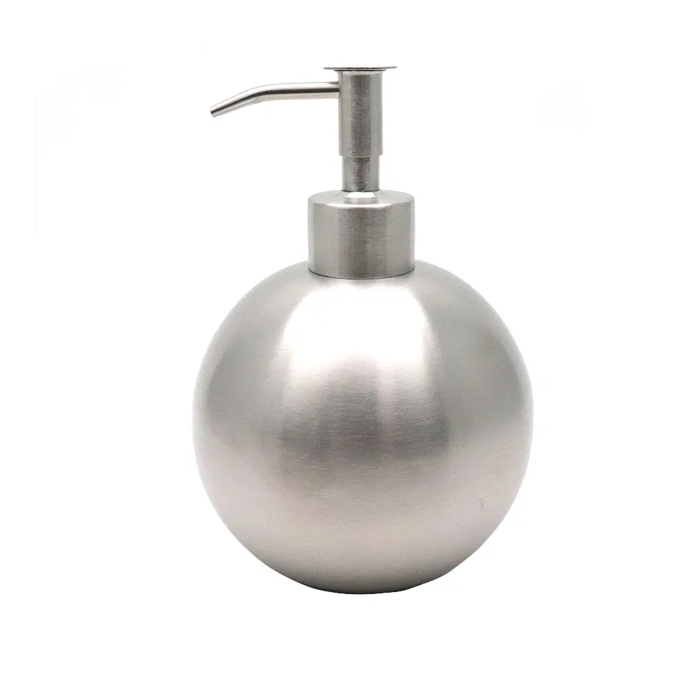 

Stainless Steel Spherical Hand Sanitizer Bottle Round Hand Sanitizer Bottle Bathroom Lotion Bottle Manual Soap Dispenser 500ml