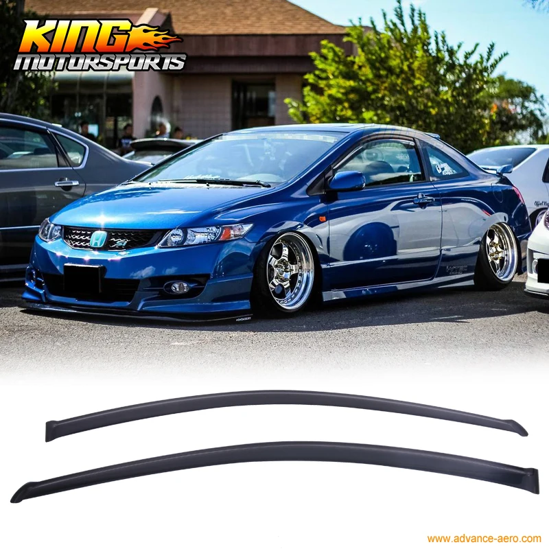 Fit For 06 11 Honda Civic Coupe 2Dr Window Visor Rain Guards Tinted