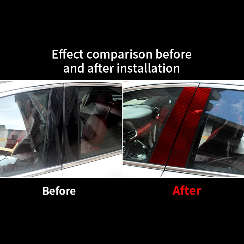 Carbon Fiber Car Window B-pillars Decorative Stickers FOR Alfa Romeo Giulia 2017-2019 Car Styling Trim Accessories