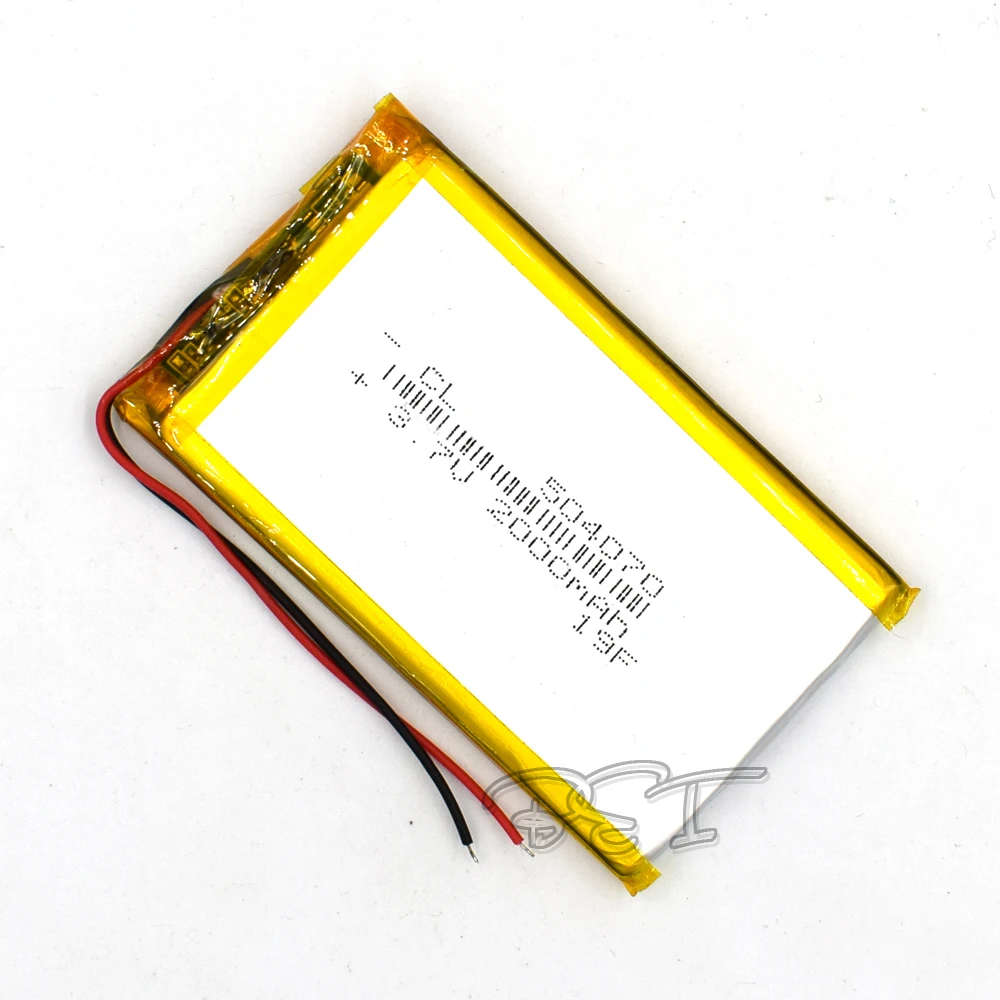 

10Pcs 3.7V 2000mAh Rechargeable Li-Polymer 504070 Li-ion Lithium Cell Battery For MP3 MP4 Game Player Mouse PSP Lampe Speaker To