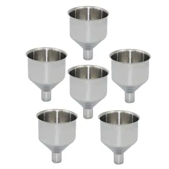 

6 Piece Stainless Steel Flask Funnel Set, Small (6 pcs)