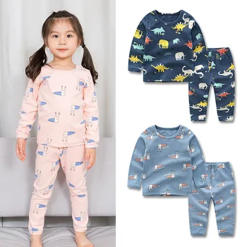 

Children Underwear Suit Elastic Pajamas Men And Women Baby Thermal Underwear Tracksuit 90-140 Yards