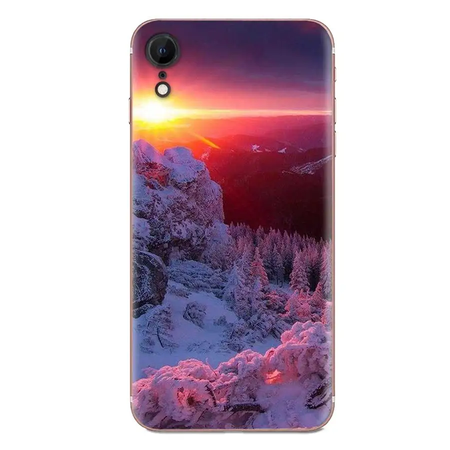 as picture Для huawei Honor 4C 5A 5C 5X6 6A 6X7 7A 7C 7X8 8C 8S 9 10 10i 20 20i Lite Pro чехол-накладка из термополиуретана чехол Пейзаж Зима светильник для снежной погоды - Цвет: as picture