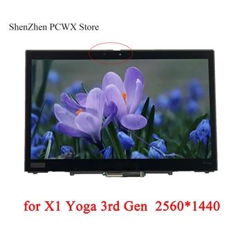 

14"for Lenovo ThinkPad X1 Yoga 3rd Gen FRU 01AY927 LCD TOUCH SCREEN Digitizer ASSEMBLY Bezel +Frame WQHD 2560*1440 IPS EDP 40pin