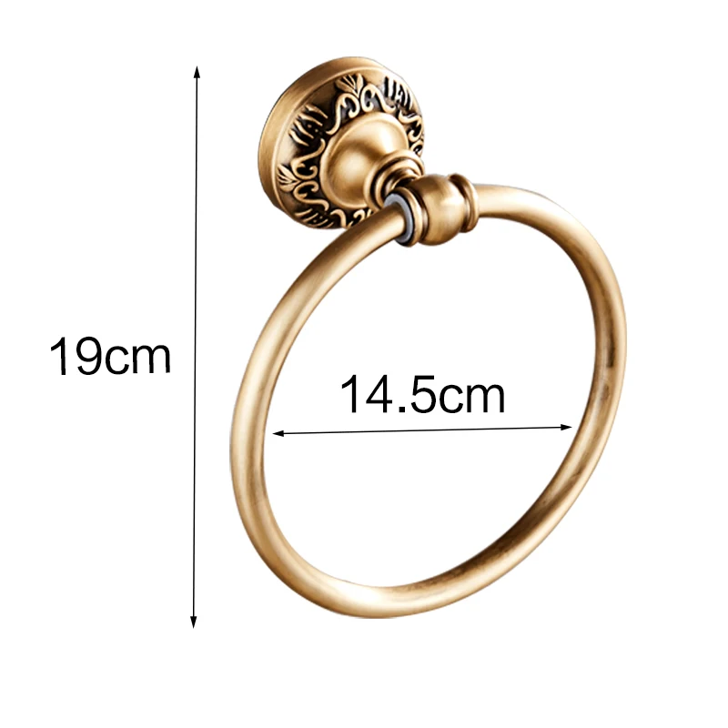 towel Antique White Wall-Mounted Round Towel Ring Classic Bathroom towel holder Bathroom Accessories