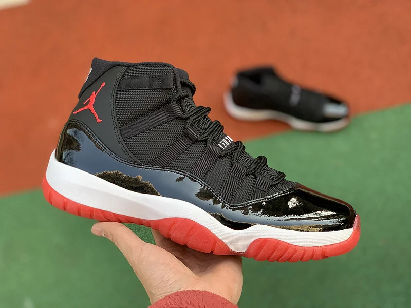 Новинка Jordan 11 Ретро Мужская обувь Баскетбольная обувь кроссовки Bred AJ11 Высокая спортивная обувь для тренировок 378037-010