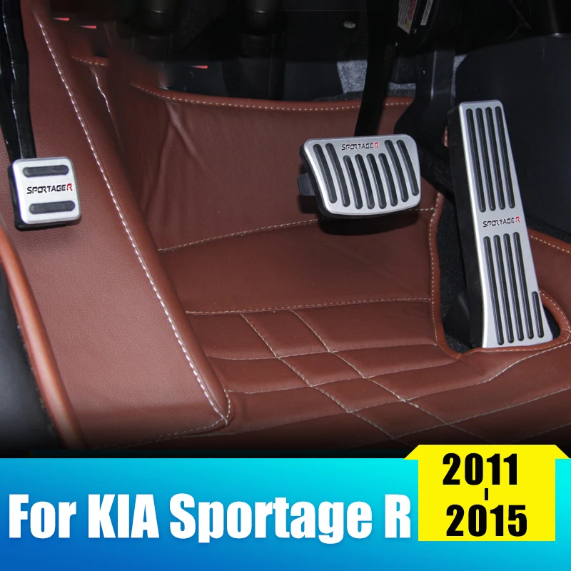 

Aluminum alloy Car Foot Fuel Pedal Brake Pedals Cover Non Slip Pad AT For Kia Sportage 3rd 2011 2012 2013 2014 2015 Accessories