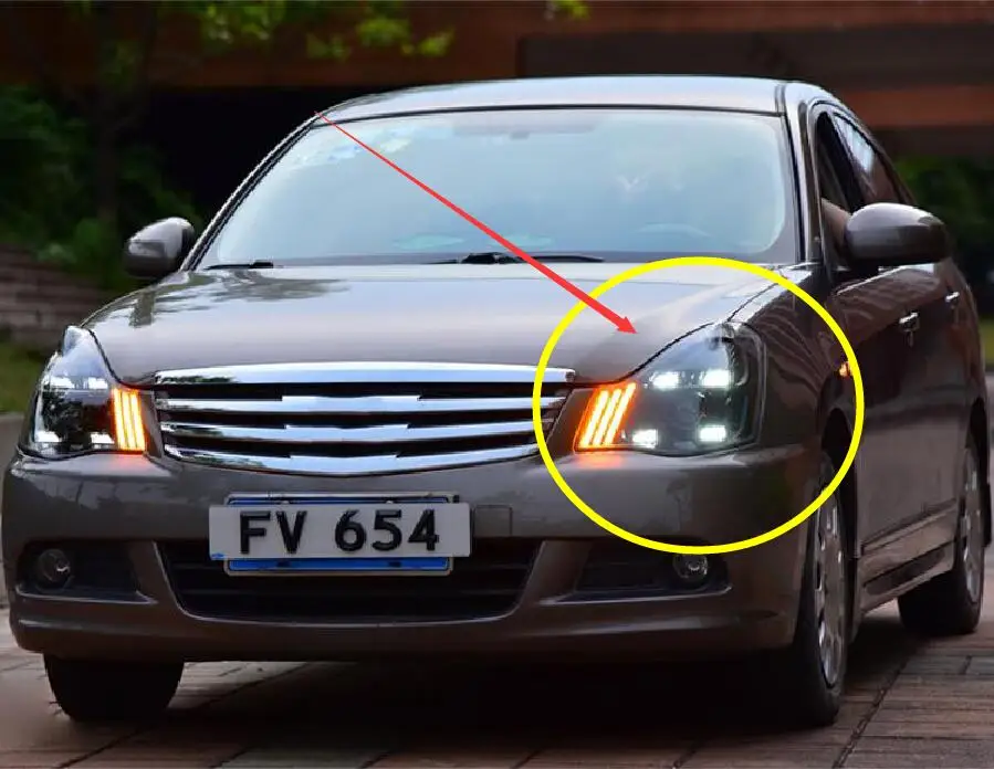 2006 ~ 2019y автомобиля bupmer головной светильник для Nissan Sylphy Bluebird sentra X-Trail