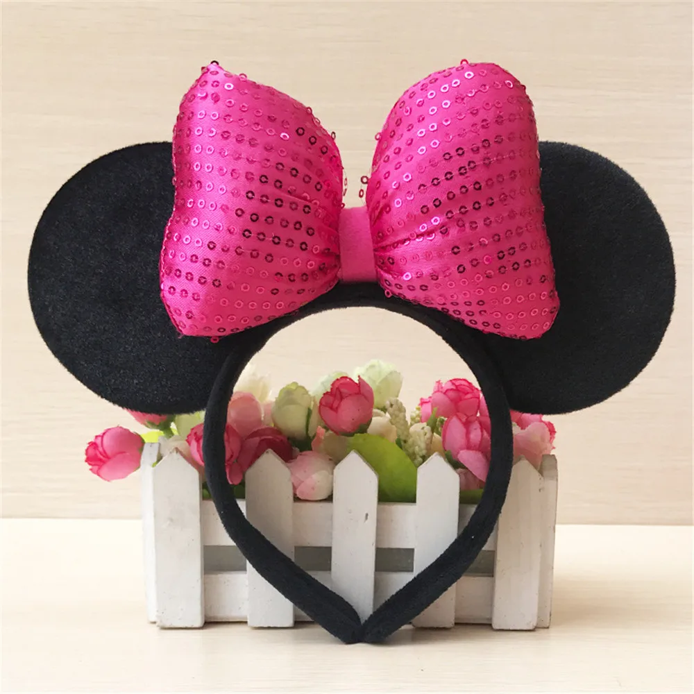 ZAFILLE Lovely Hairbands Minnie Ears Girl Hair Band For Photo Shoot Birthday Party Headwear Photography Girls Hair Accessories baby accessories bag	 Baby Accessories