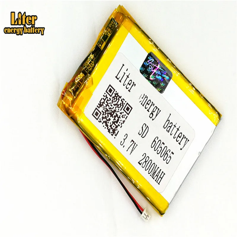 Вилка 1 25-2 P 605065 2800mah 3 7 V перезаряжаемое литий-зарядное устройство для полимерного