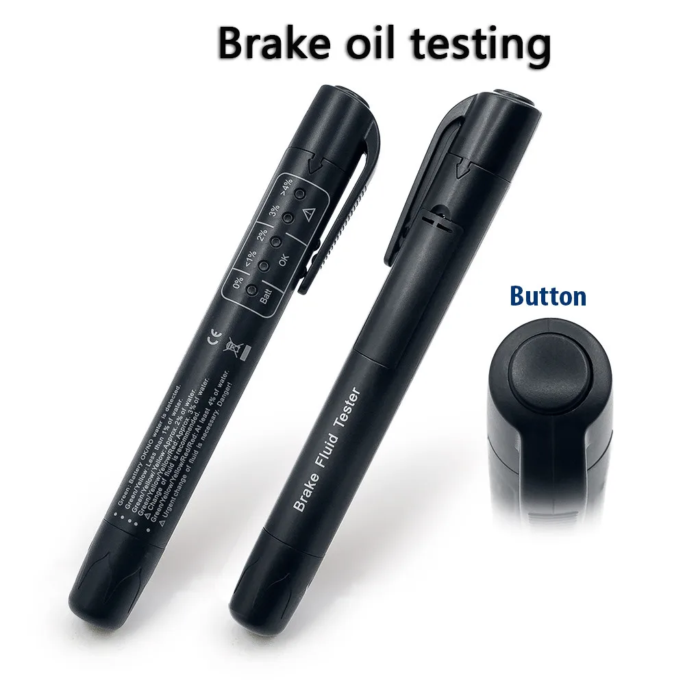 Автомобильный тормозной жидкостный тестер 5 светодиодов тормозной жидкости тестовая Ручка автомобильный тормозной тестер для точной проверки качества масла для DOT3/DOT4/DOT5