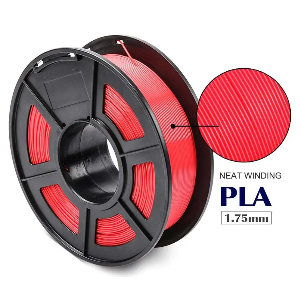Orderly PLA-Red SUNLU PLA нити 1,75 мм 1 кг допуск+/-0,02 мм 3d принтер печать плавно не запутывается аккуратная обмотка расходные материалы - Цвет: Orderly PLA-Red