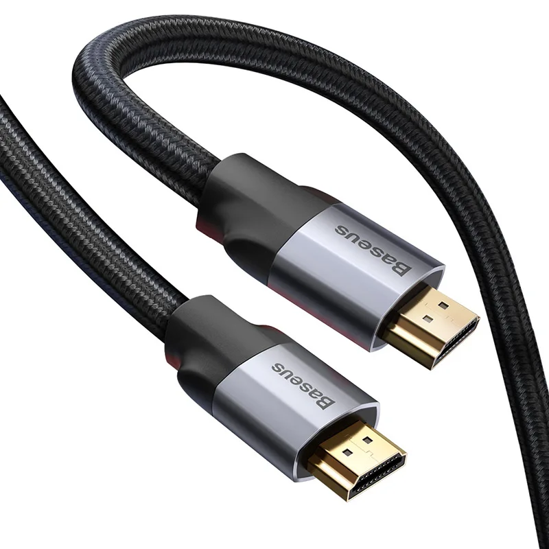 Baseus 4K HD HDMI 2,0 кабель аудио 0,5 м 1 м 2 м 3 м 5 м hdmi штекер адаптер удлинитель короткий для macbook Универсальный PS