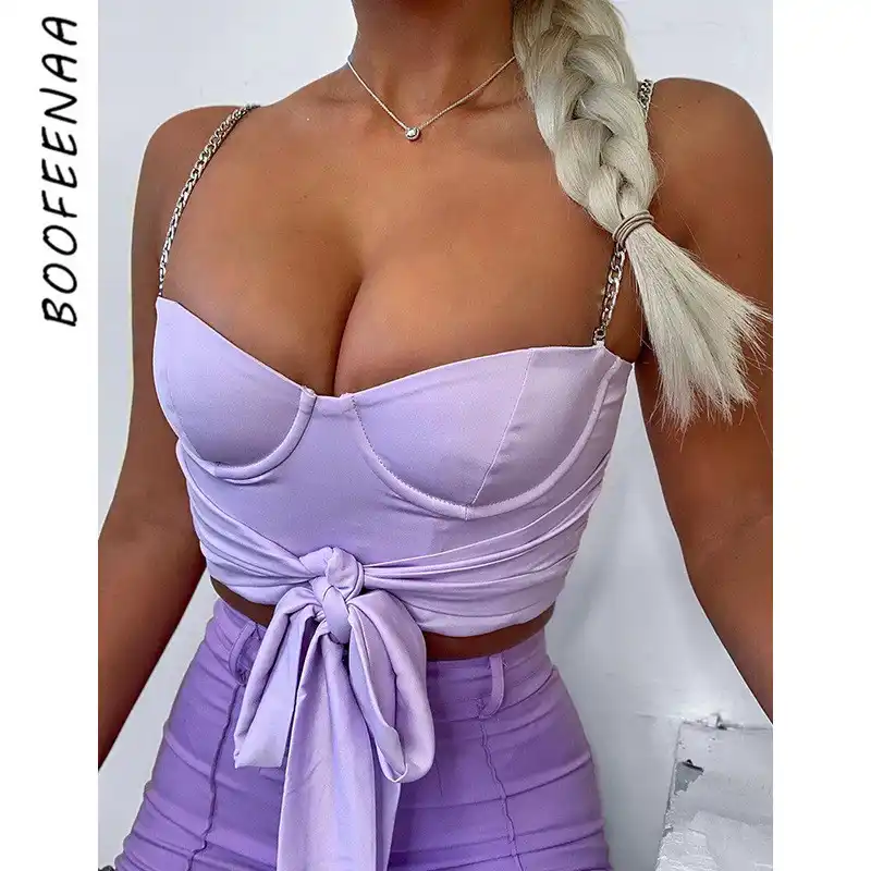 lavender bustier top