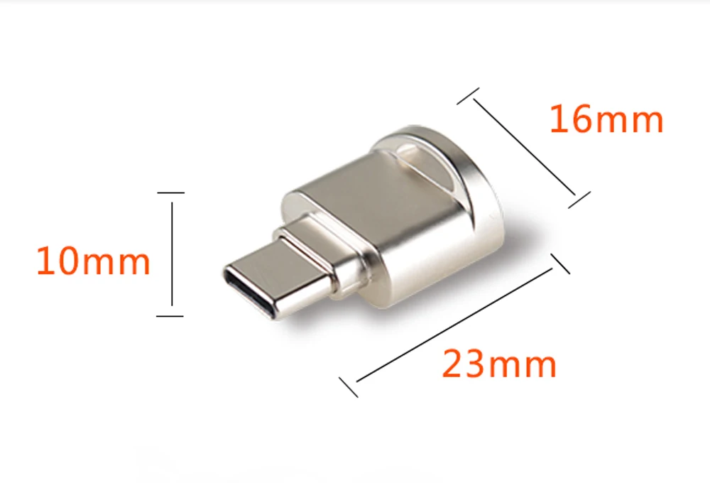 5 шт./лот портативный мини алюминиевый USB 3,1 type C USB-C Micro SD TF считыватель карт памяти OTG адаптер для iPhone Macbook samsung