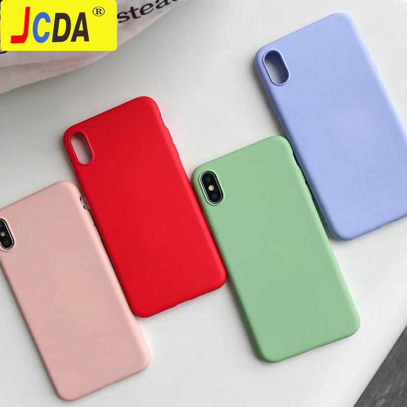 

Candy Color Silicone Case For Samsung Galaxy S10 Plus Soft TPU Back Cover for Samsung Galaxy Note 9 8 A30 A20 E M40 Phone Cases