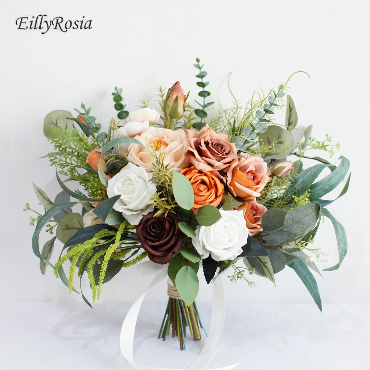 フランスのレトロなスタイルのウェディングブーケ ピンク 白のシミュレーション Wedding Bouquets Aliexpress