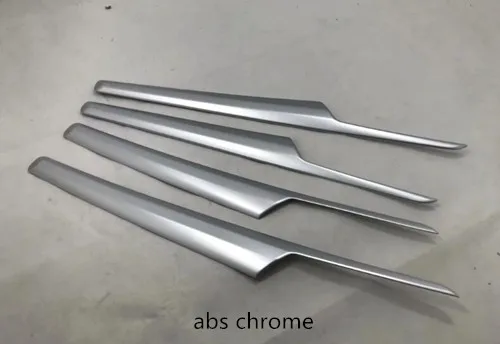 abs Внутренняя крышка автомобиля ABS хром/углеродного волокна двери отделка полосы тела рамка из палочек ручка Чаша 4 шт. для Audi Q5 - Название цвета: abs