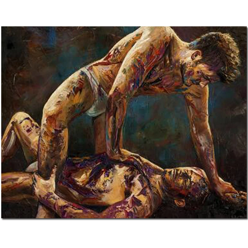 

gay man art diamant Embroidery Diamond-Painting 5D round square Rhinestones Full Drill Pictures Home Decor JS5109