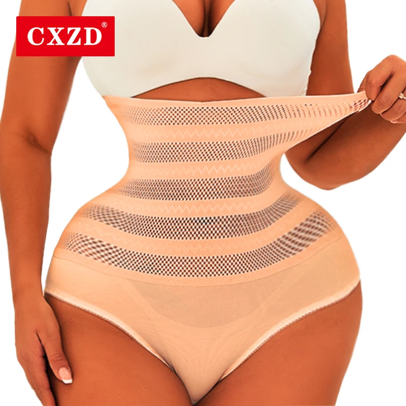

CXZD High Waist Slimming Waist trainer Butt Lifter Breathable Seamless Panty Tummy Control Modeling Thong Underwear Body Shaper