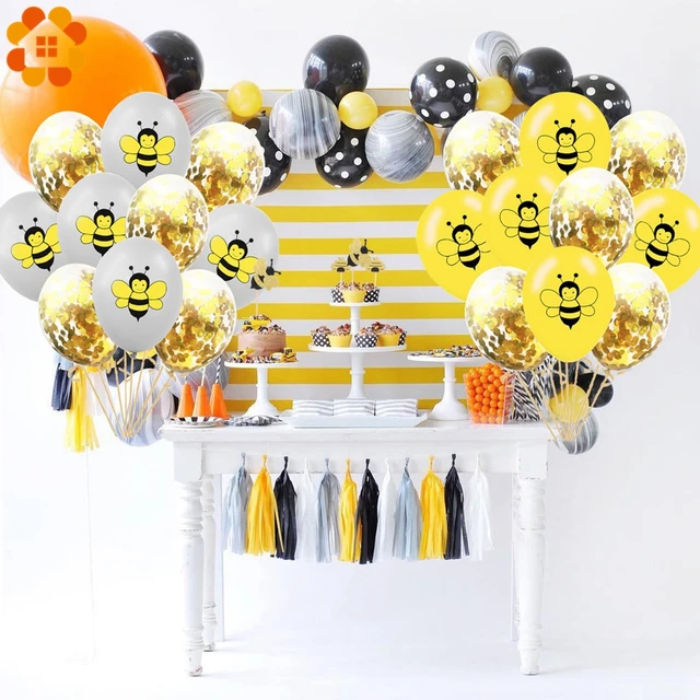 Bee Party Decorations Banner Balloons Cake Topper For Kids Bumble Bee  Birthday Party Decors Supplies Honey Baby Shower Favors - AliExpress