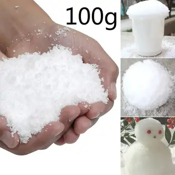 

100g Artificial Snowflakes Artificial Snowflake Instant Snow Powder Christmas Tree Decoration For Party Christmas Supplies