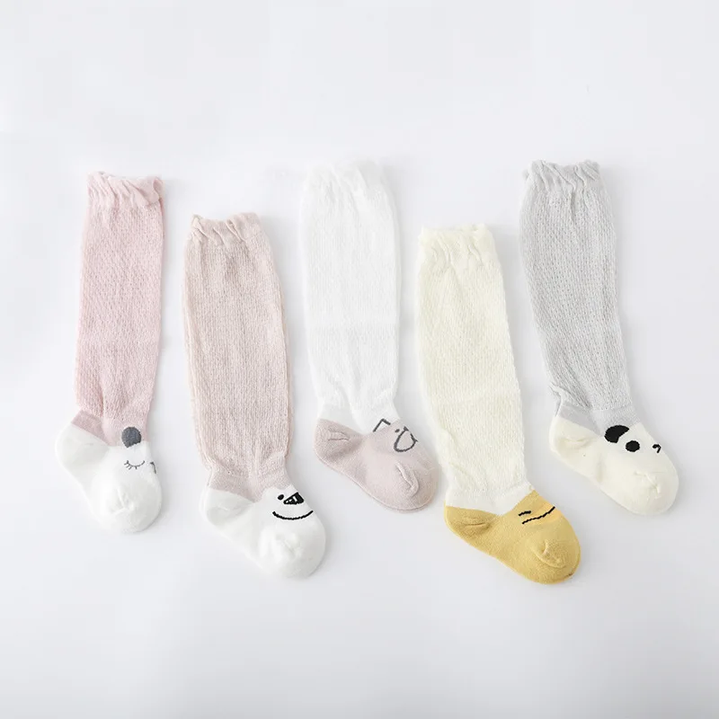 

Summer Mesh Thin Cotton Anti-mosquito Boneless Baby Socks Stereo Cartoon Baby over-the-Knee Hose Children 0-1-3-Year-Old