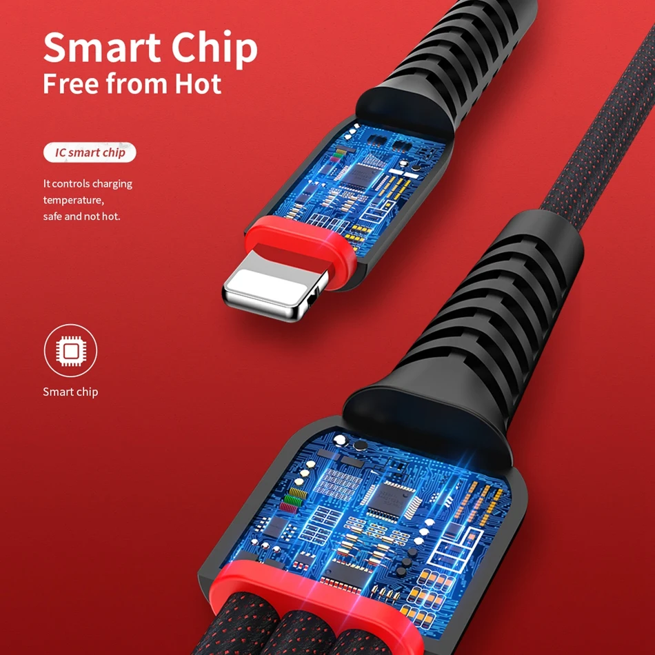 ROCK 6 в 1 USB кабель для телефона type C Micro USB кабель для iPhone iPad 3.6A Быстрая зарядка Microusb type-C зарядный провод для iPhone X