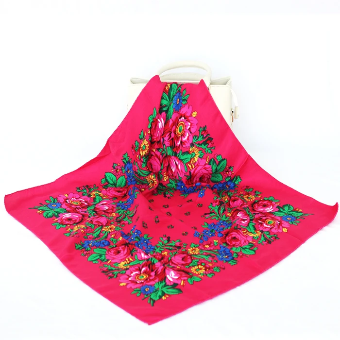 Роскошный модный стильный русский этнический женский хлопковый маленький шарф платок 70 см* 70 см хиджаб шали