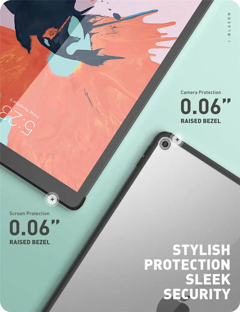 I-BLASON для iPad 10,2 чехол() 7-го поколения прозрачный тонкий гибридный Чехол, совместимый с официальной смарт-крышкой/смарт-клавиатурой