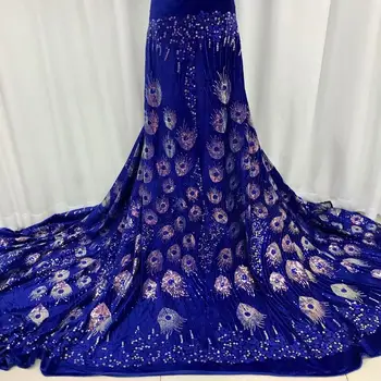 

Cheap Velvet Lace Fabric 2020 High Quality Latest African Sequin Lace Fabric Embroidery French Lace for Evening Party Dress