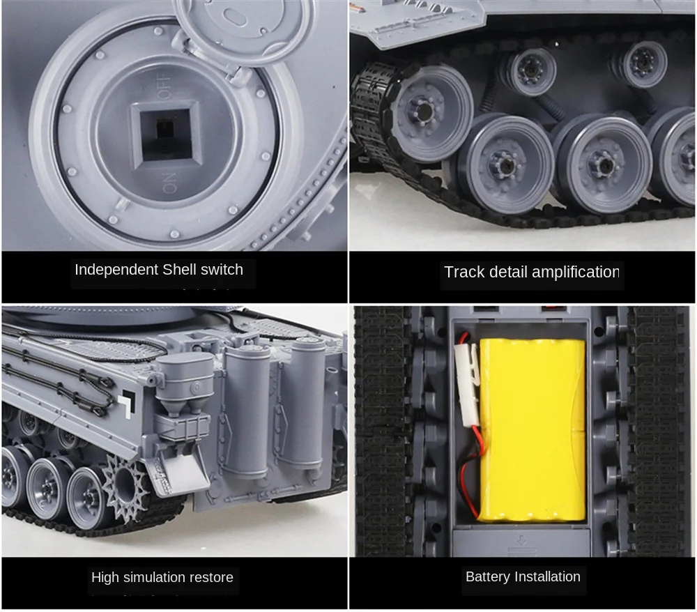 Радиоуправляемый Танк битва Немецкий тигр 2A6 T90 M1A2 реалистичное вращение Музыка Led радио смог 2,4 г дистанционное управление Танк боевые игрушки для детей