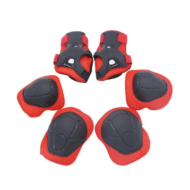 US $6.03 6pcs Kids Knee Pads Set Knee Elbow pads Bicycle Skateboard Ice Skating Roller Wrist Knee Protector