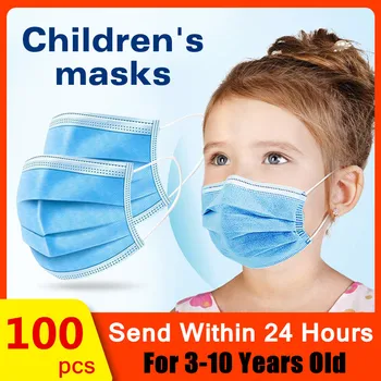 

In Stock Disposable Child Masks For 3-13 Years Old Children 3 Layer Small Size Mouth Kid Mask Half Face Mask Fast Shipping