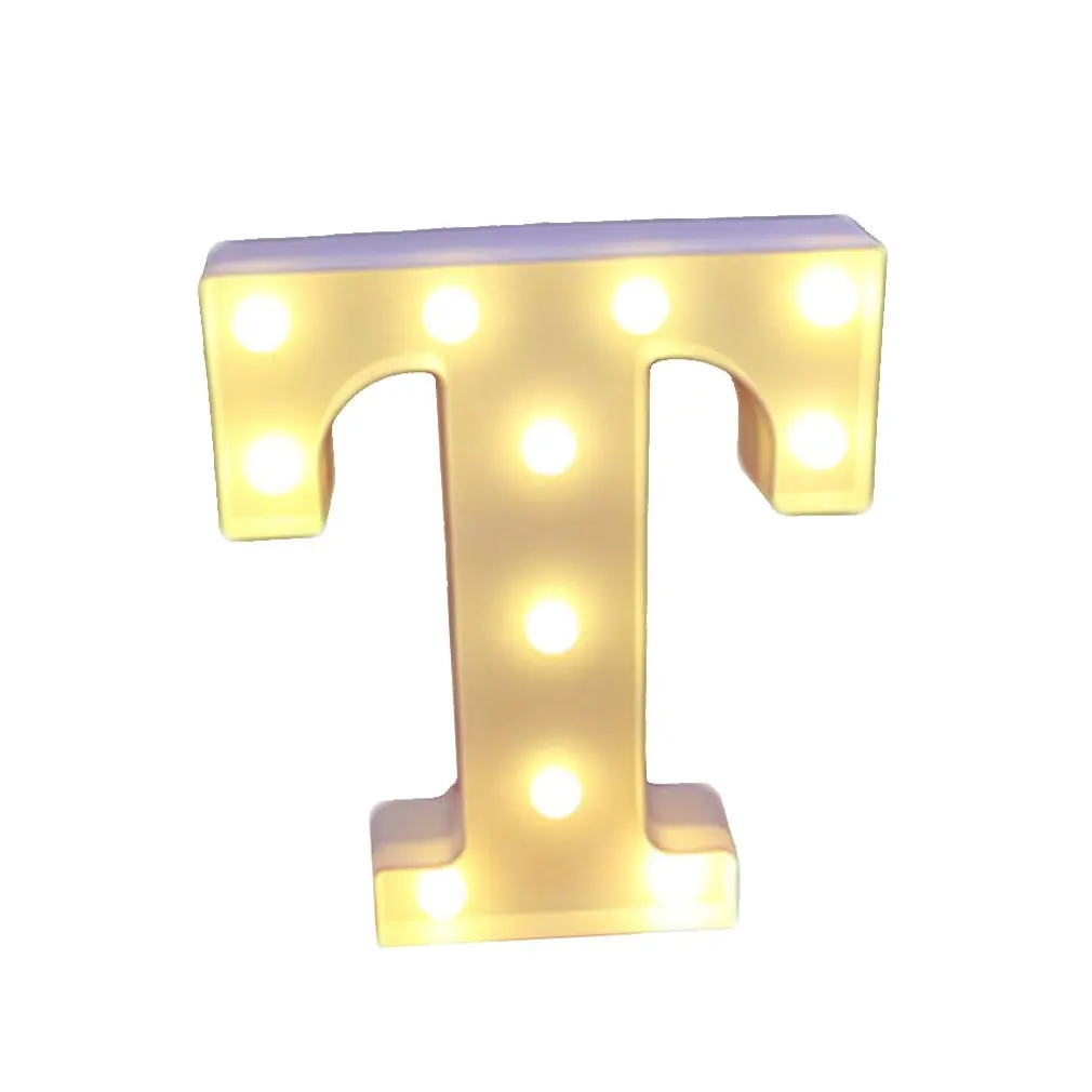 

26 Letters White LED Night Light Marquee Sign Alphabet Lamp For Birthday New Year Valentine's Day Decoration Wedding Decoration