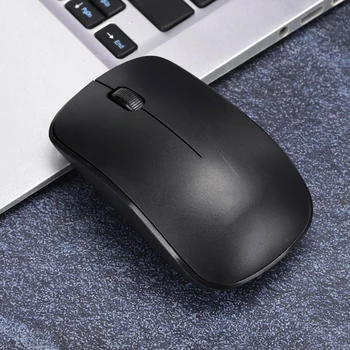 

Wireless MuteOptical Mouse 2.4G Quiet Click 3Keys Comfortable Shape with Battery + USB Bluetooth Receiver for Laptop
