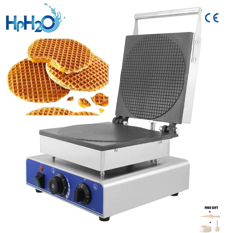 Commercial electric Dutch stroopwafel maker waffle machine waffle cone