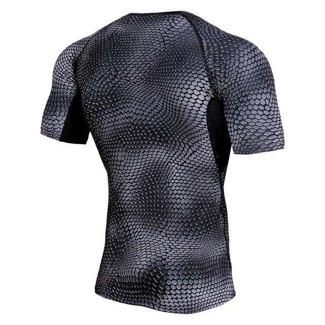 3D Print Short Sleeve T Shirt Sport Compression Shirt Men Running Jersey Quick Dry Rashgard Man Tank Tops Tees GYM Sportswear 3