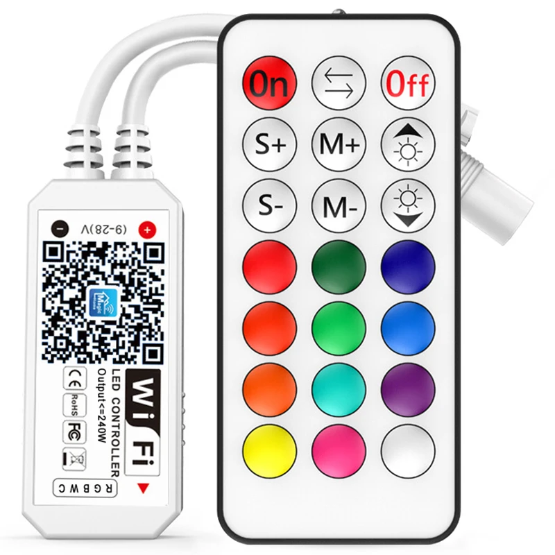 Мини WiFi RGBWC управление ler DC9-28V 21Key RF пульт дистанционного управления для Alexa Google Home