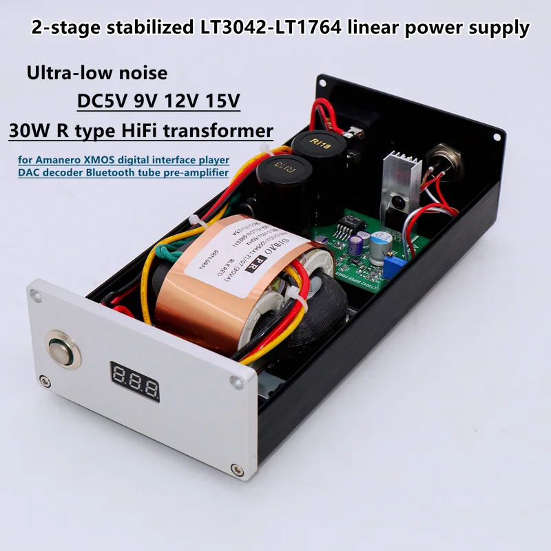 LT3042 Audio equipment HIFI linear power supply Output DC 5v-12v-24v optional for music player DAC headphone Pre amplifier