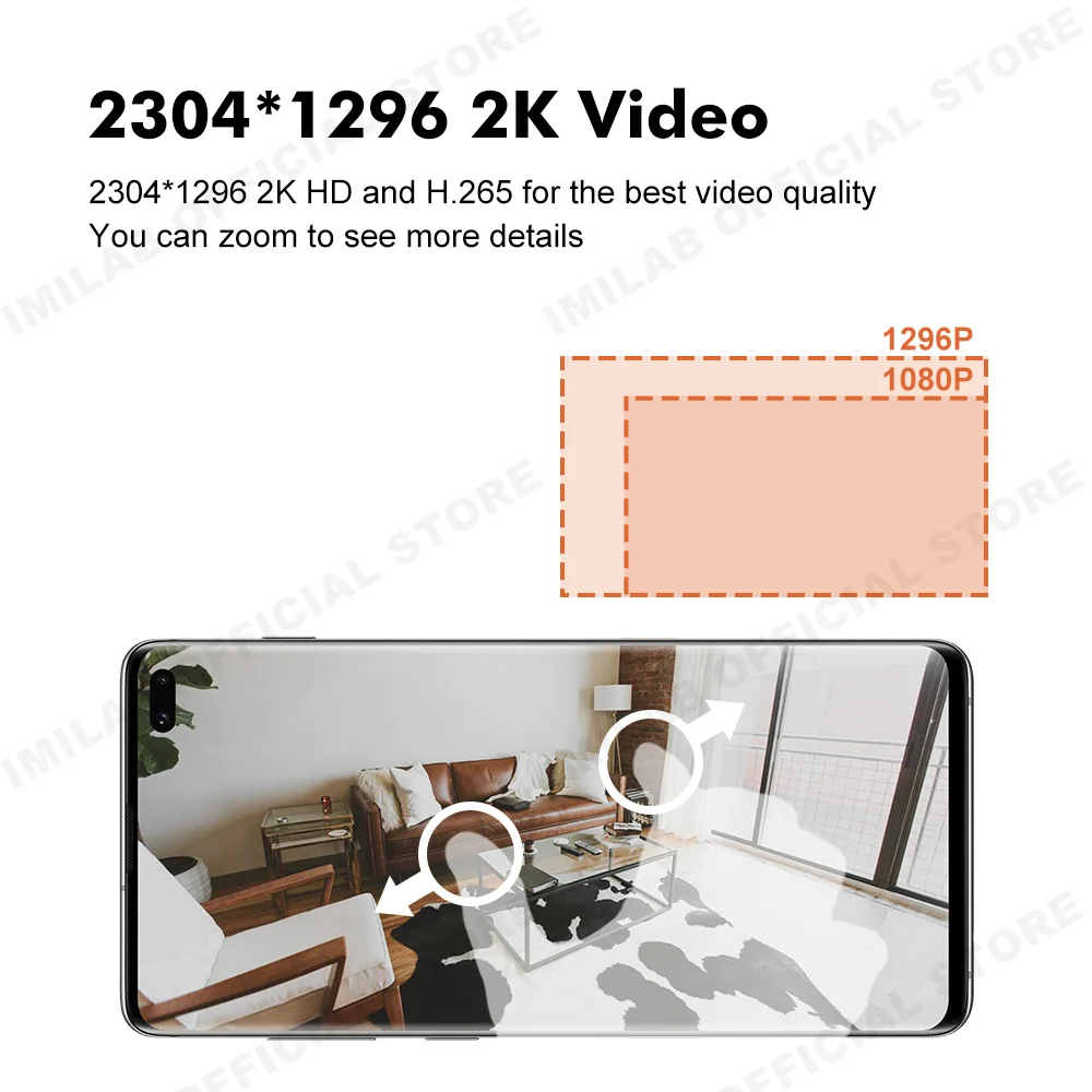Глобальная версия Mijia IMILAB IP 2K Камера 019 Mi Home приложение Wi Fi безопасности CCTV HD